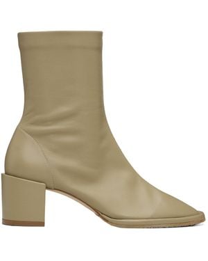 BY FAR Josiah Sheepskin Nappa Leather Ankle Boots - Brown