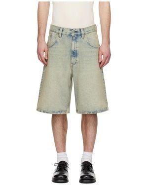 sunflower Super Wide Denim Shorts - Green