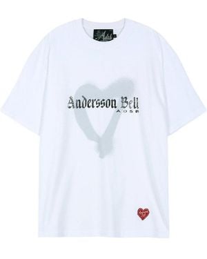 ANDERSSON BELL Heart-Patterned T-Shirt - White