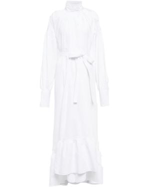 Patou Belted Maxi Dress - White