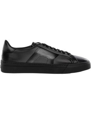 Santoni Double Buckle Sneakera - Black
