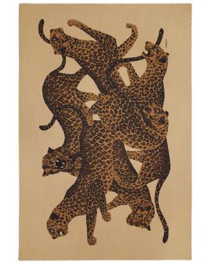 Saint Laurent Leopard Stole - Metallic
