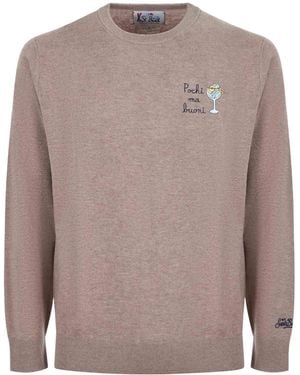 MC2 Saint Barth Heron Embroidered Crewneck Jumper - Brown