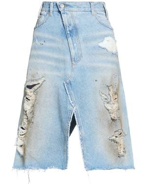 MM6 by Maison Margiela Denim A-Line Skirt - Blue