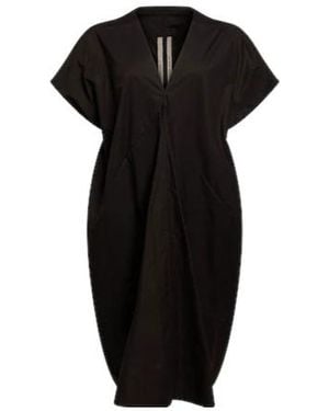 Rick Owens Minimalist Solid Colour Dress - Black