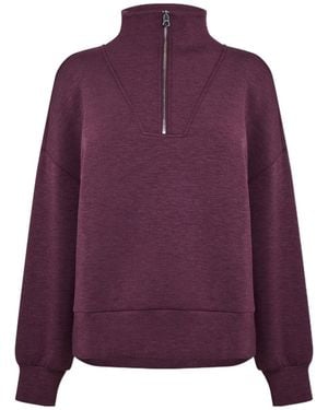 Varley Hawley Half Zip Sweatshirt - Purple