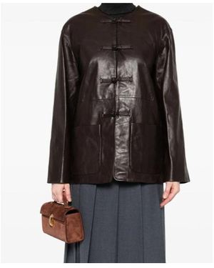 Rohe Sculptural Leather Jacket in Black | Lyst