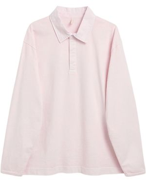 sunflower Long-Sleeved Polo Shirt - Pink