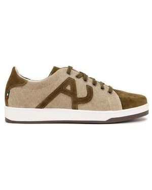 Armani Jeans Logo Low-Top Leisure Trainers - Brown