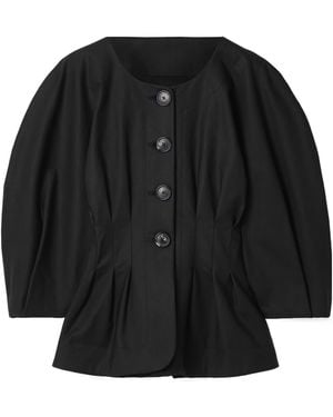 Carolina Herrera Pleated Casual Jacket - Black