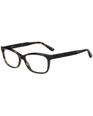 Jimmy Choo Eyewear Rectangular Frame Glasses - Metallic