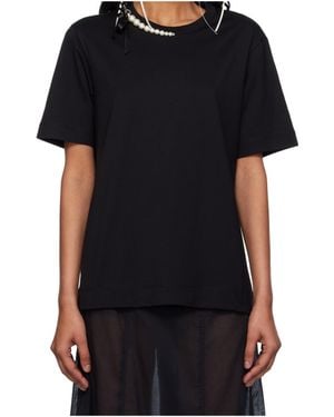 Simone Rocha Pearl Chain Boy T-Shirt - Black