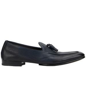 Doucal's Textured Tassel Loafers - Blue