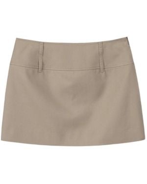 DUNST Belted Micro Mini Skirt - Natural