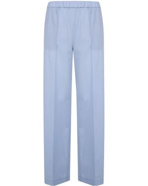 Fabiana Filippi Elasticated Waistband Straight Leg Trousers - Blue