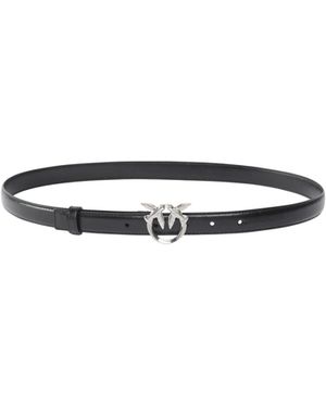 Pinko Bird-Buckle Slim Belt - White