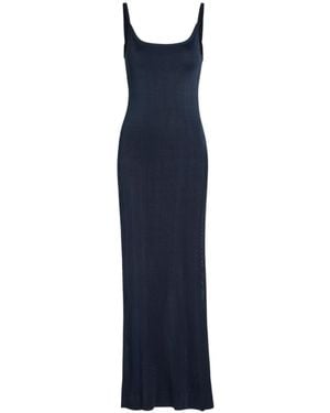 Jacquemus Pointelle-Knit Maxi Dress - Blue