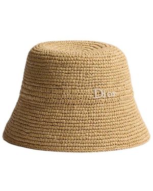 Dior Iviera D-Tulipe Small Brim Cloche - Natural