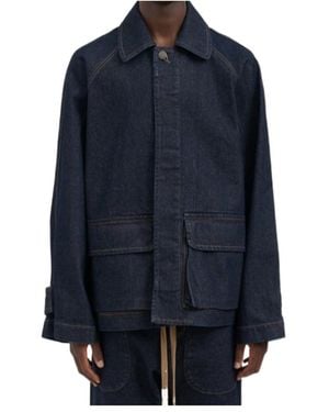 Uma Wang Long-Sleeved Denim Jacket - Blue