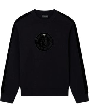 Emporio Armani Logo-Patch Sweatshirt - Black