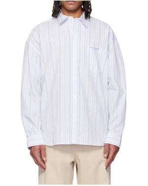 WOOYOUNGMI Long-Sleeved Striped Shirt - White