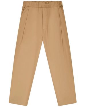 Laneus Wide Leg Monopence Trousers - Natural