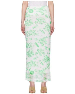 Moschino Elastic Waist Skirt - Green