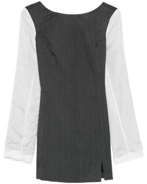 Our Legacy Firm Embroidered Mini Dress - Grey