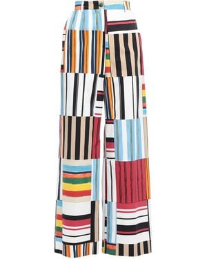 Dolce & Gabbana Striped Wide-Leg Pants - White