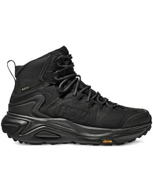 Hoka One One Logo Embossed Lace-Up Trainers - Black