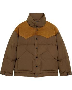 Ami Paris Long-Sleeved Padded Jacket - Brown