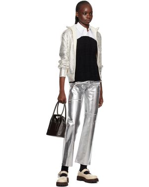 MM6 by Maison Martin Margiela Rib Coarse Knitting To Wipe The Chest - Black