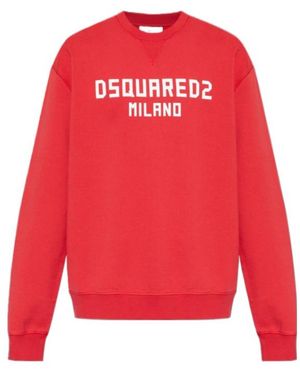 DSquared² Milano Cool Fit Crewneck Sweatshirt - Red