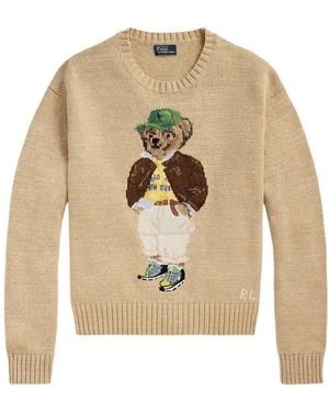 Polo Ralph Lauren Polo Bear Intarsia-Knit Jumper - White