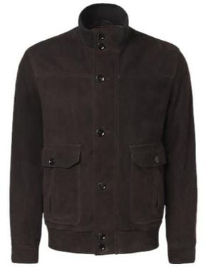 Brioni Suede Bomber Jacket - Black