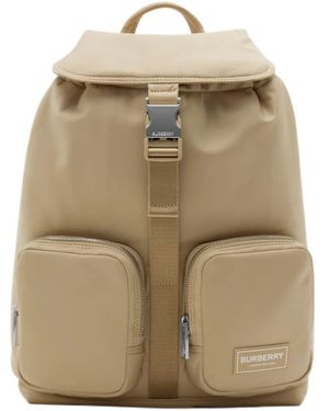 Burberry Small Nylon Backpack - Natural