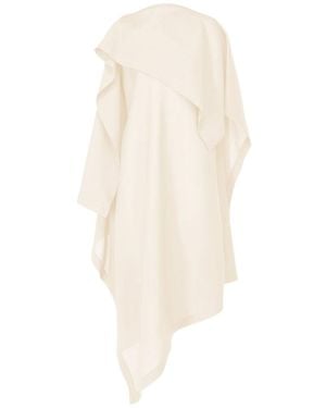 Issey Miyake All Squares Asymmetric Draped Dress - White