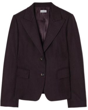 Burberry Checked Blazer - Blue
