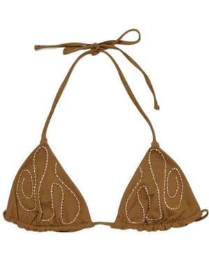 Paloma Wool Lace-Up Bikini Top - Multicolor