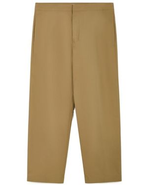 Jil Sander Cotton Tapered Trousers - Green