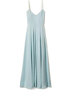 Twinset Bias-Cut Maxi Dress - Blue