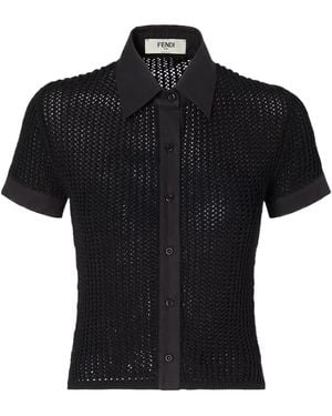 Fendi Military Mesh Shirt - Black