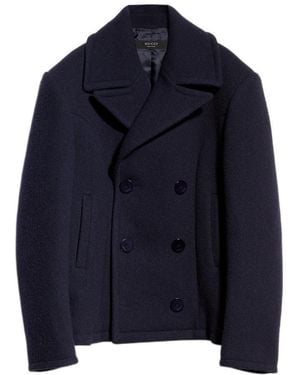 Gucci Felted Wool Caban - Blue