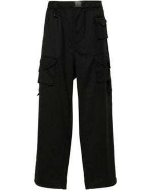Y-3 Wide-Leg Belted Cargo Trousers - Black
