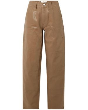 Dion Lee Coated Casual Trousers - Natural