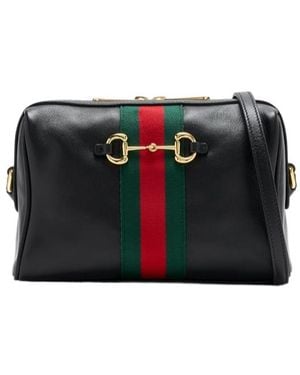 Gucci Horsebit Web Small Camera Bag - Black