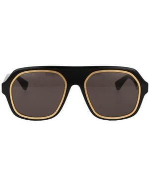 Bottega Veneta Eyewear Aviator Frame Sunglasses - Multicolour