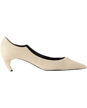 KHAITE Calf Hair Court Shoes - Natural