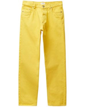 Versace Straight-Leg Medusa Jeans - Yellow