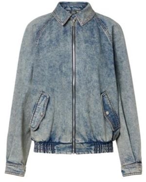 Magda Butrym Denim Blouson Jacket - Blue